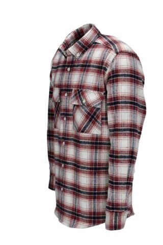 Erkek Çift Cepli Kapaklı Regular Fit Oduncu Gömlek BGL-ST03262 KİREMİT - S