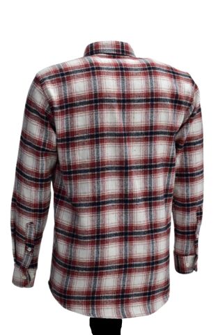 Erkek Çift Cepli Kapaklı Regular Fit Oduncu Gömlek BGL-ST03262 KİREMİT - S