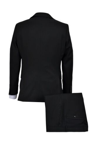 Erkek Siyah Silim Fit Takım Elbise BGL-ST03493 SİYAH - 56