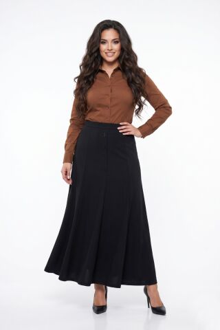 Kadın Kumaş Etek Lastikli Kemer Balık Model BGL-ST05512 SİYAH - 58