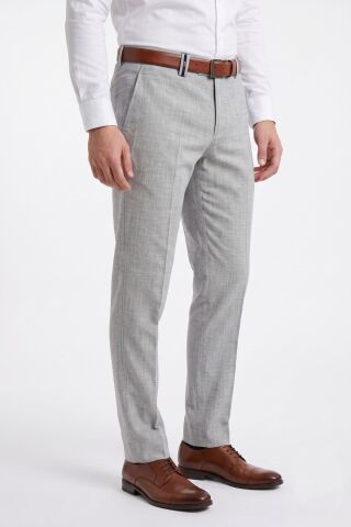 Erkek Regular Kalıp Pamuk Karışımlı Kumaş Pantolon 2010P BGL-ST05611 A.GRİ - 46