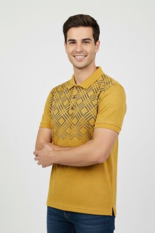 Erkek Polo Yaka Tişört BGL-ST00529 SAFRAN - L