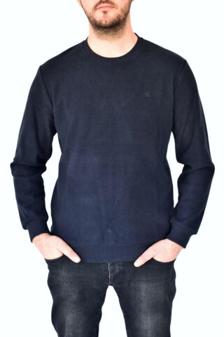 Erkek Büyük Beden Sıfır Yaka Sweatshirt 2268-BTL  BGL-ST02355 LACİVERT - 4XL