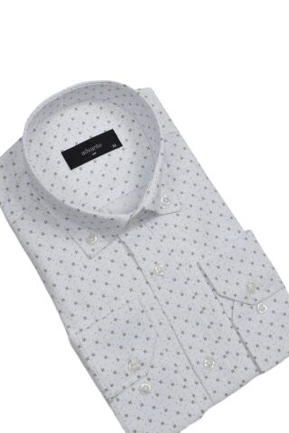 Erkek Puantiyeli Klasik Uzun Kol Gömlek BGL-ST02991