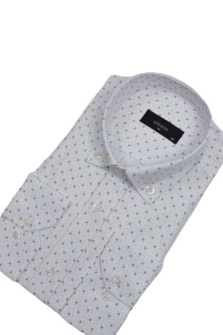 Erkek Puantiyeli Klasik Uzun Kol Gömlek BGL-ST02991