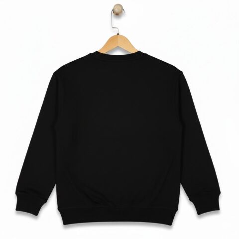 Erkek Çocuk Önü Baskılı Sweatshirt BGL-ST05232 SİYAH - 10 YAŞ
