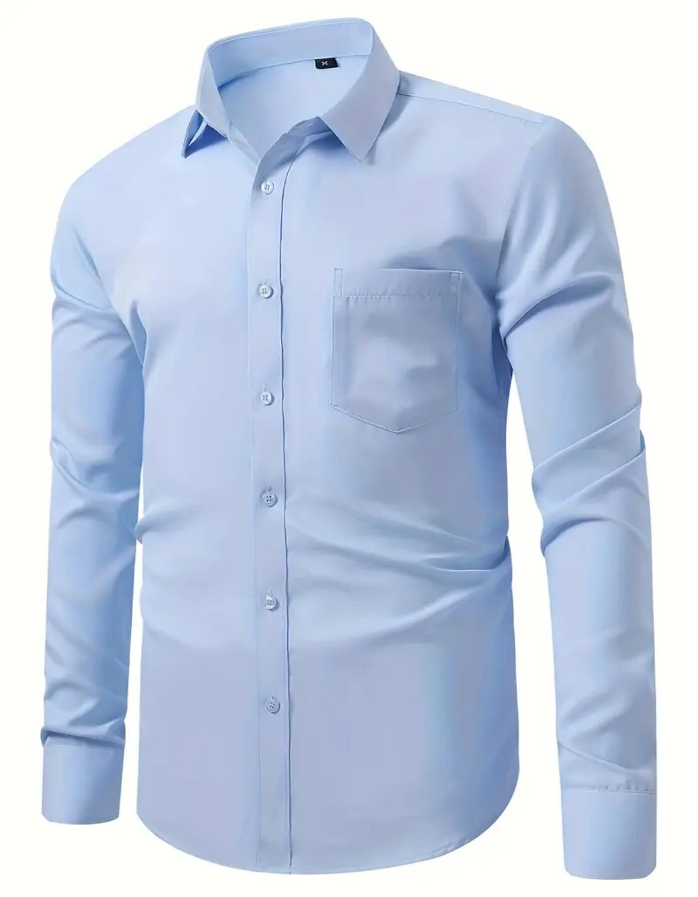 Erkek Klasik Uzun Kol Gömlek 3400 BGL-ST04400 BUZ.MAVİ - S