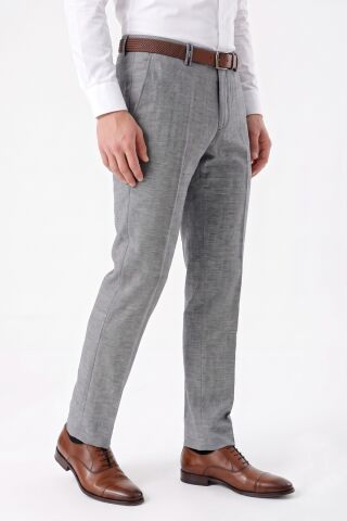Erkek Regular Kalıp Pamuk Karışımlı Kumaş Pantolon 2010P BGL-ST05611 A.LACİVERT - 50