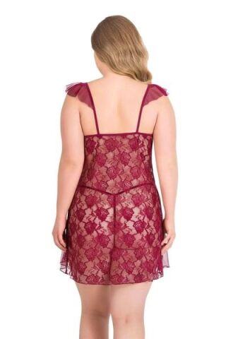 Kadın Fantezi İç Giyim 3035 BGL-ST04354 BORDO - 3XL