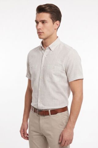 Erkek Çift Cepli % 100 Cotton Kısa Kol Gömlek BGL-ST05647