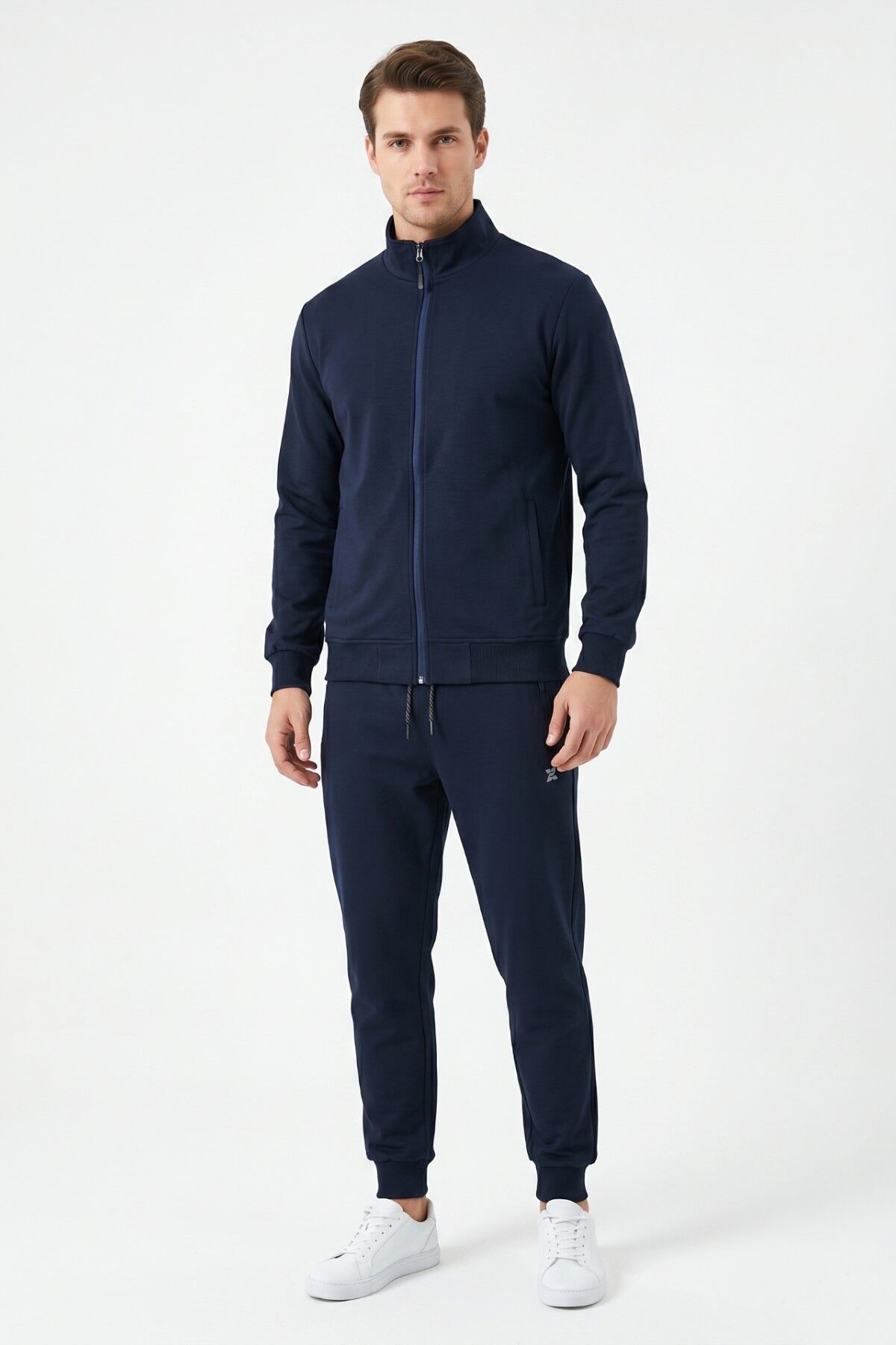 Erkek Eşofman Takım 2 İplik Şardonsuz BGL-ST05412 LACİVERT - XL