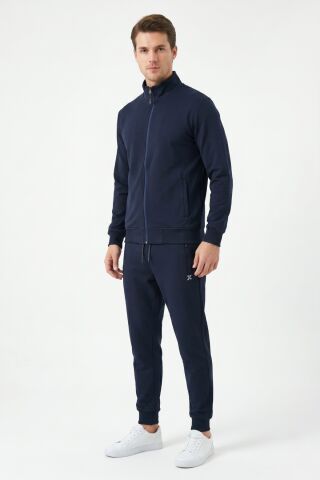 Erkek Eşofman Takım 2 İplik Şardonsuz BGL-ST05412 LACİVERT - XL