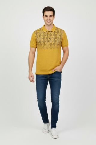 Erkek Polo Yaka Tişört BGL-ST00529 SAFRAN - XXL