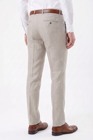 Erkek Regular Kalıp Pamuk Karışımlı Kumaş Pantolon 2010P BGL-ST05611 TAŞ - 50