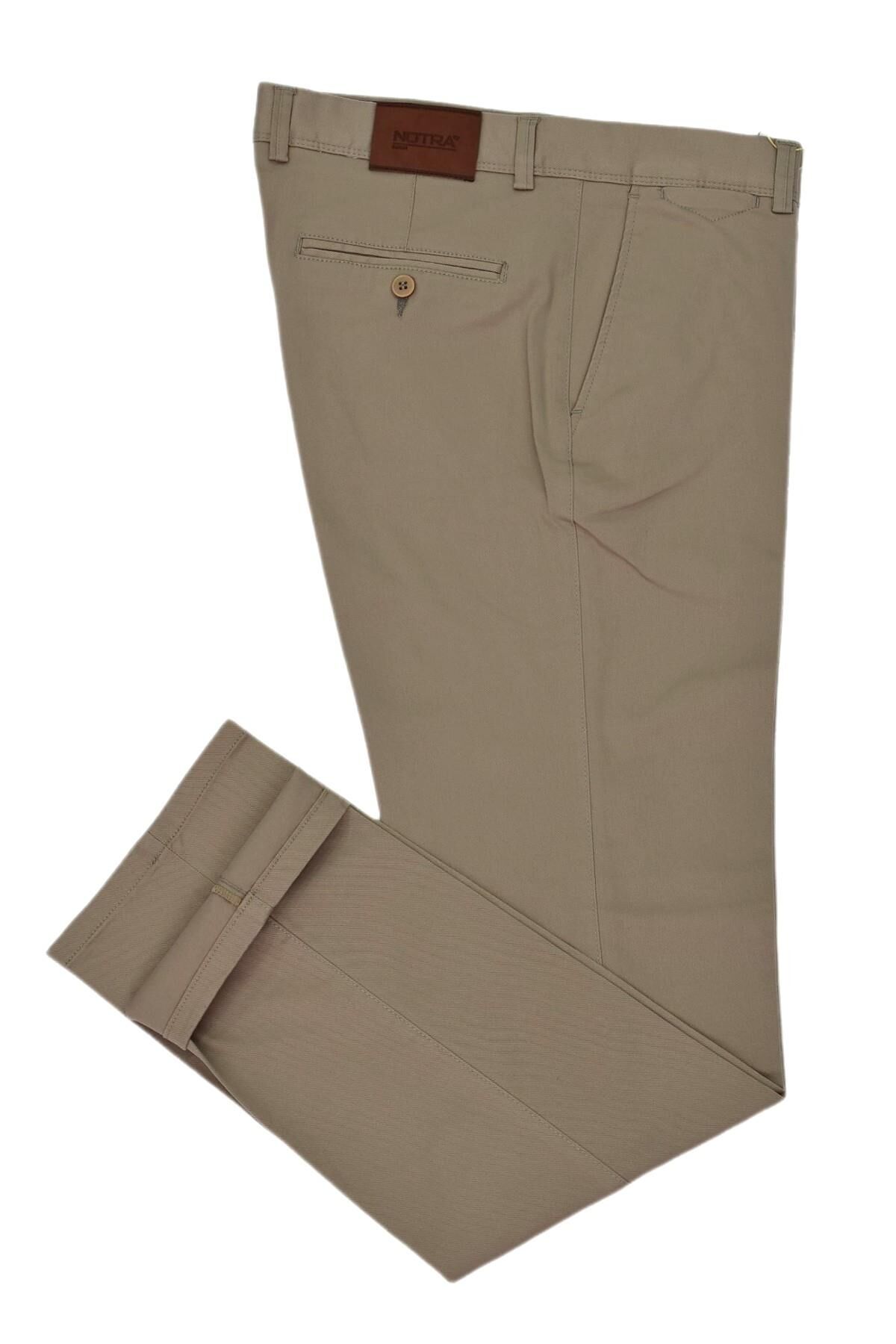 Erkek Comfort Fit Rahat Kesim Yan Cepli Pamuklu Pantolon BGL-ST03816 BEJ - 54