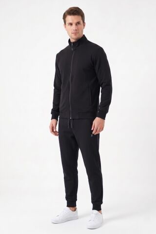 Erkek Eşofman Takım 2 İplik Şardonsuz BGL-ST05412 SİYAH - 2XL