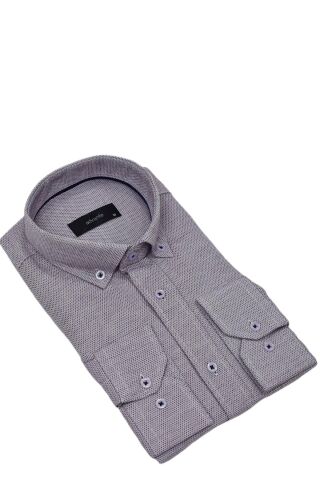 Erkek Klasik Tek Cepli Gömlek BGL-ST03903 KİREMİT - XL