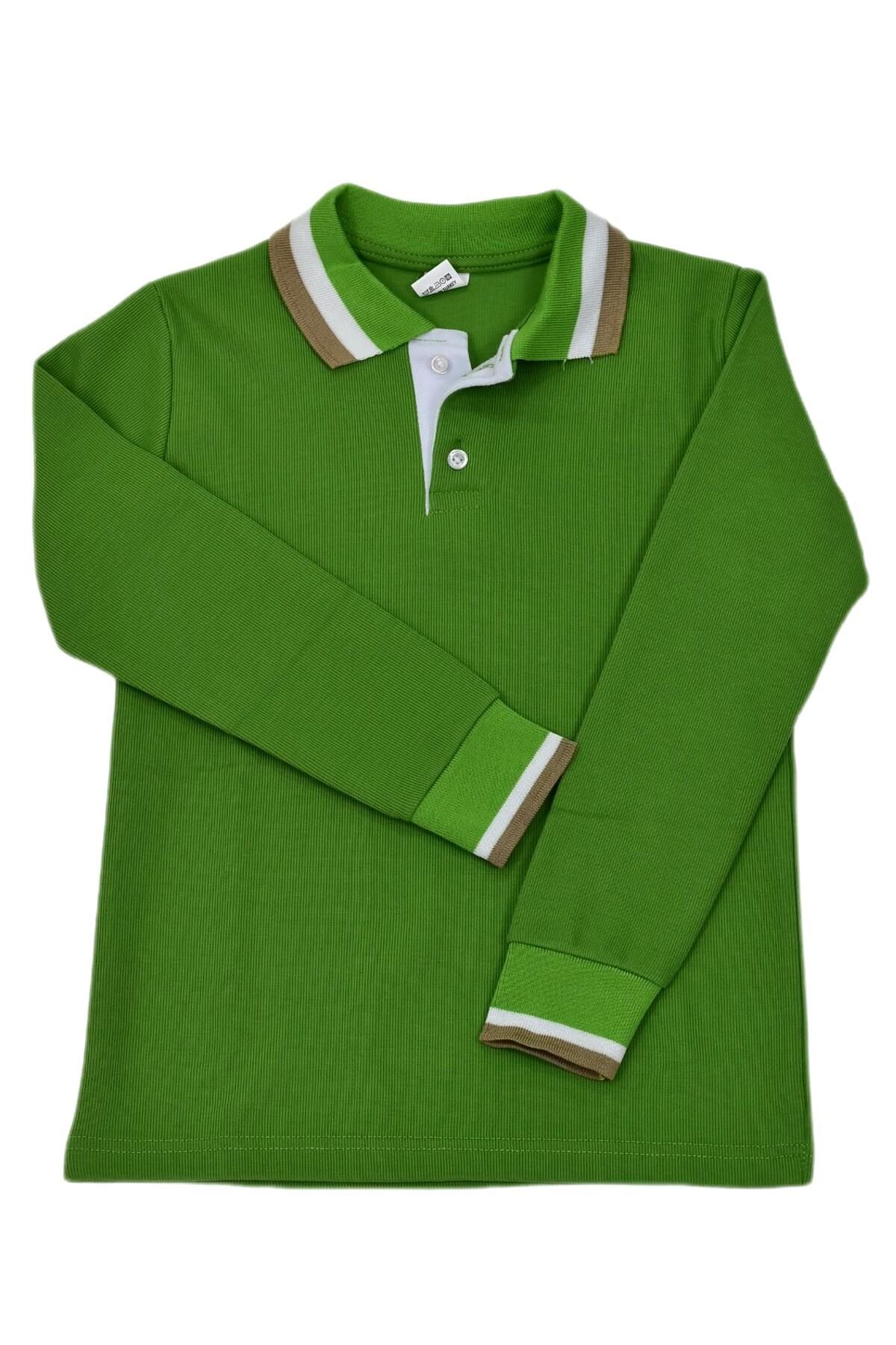 Kolej Polo Yaka Selanik Sweatshirt Yeşil İMM BGL-IMS-O YEŞİL - XS