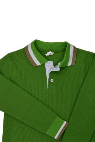 Kolej Polo Yaka Selanik Sweatshirt Yeşil İMM BGL-IMS-O YEŞİL - XS