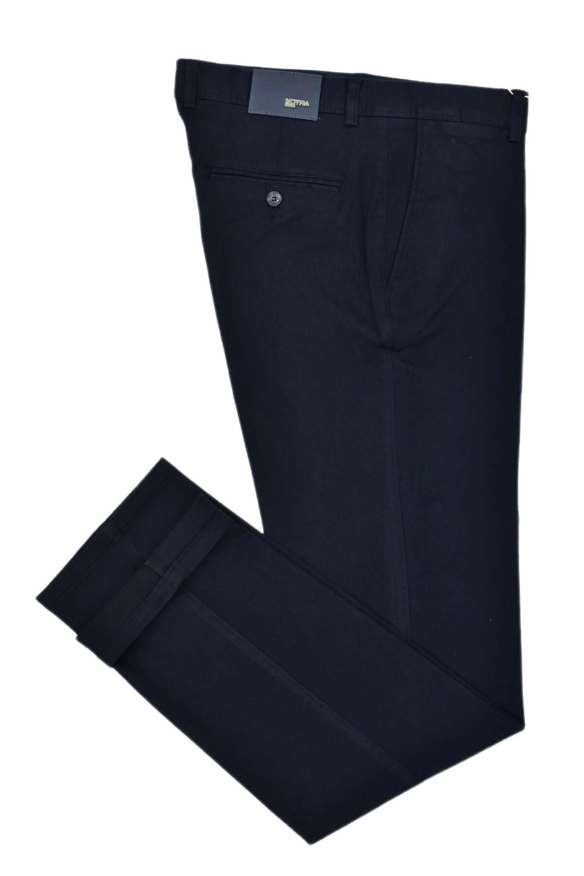 Erkek Comfort Fit Rahat Kesim Yan Cepli Pamuklu Pantolon BGL-ST03816 LACİVERT - 46