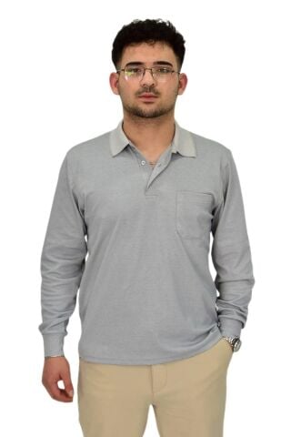 Erkek Mevsimlik Polo Yaka Sweatshirt 6830 BGL-ST04414