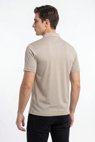Erkek Polo Yaka Cepli Tişört 5107 BGL-ST04562 BEJ - XL