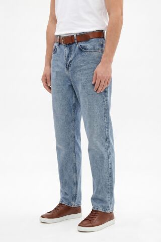 Erkek Baggy Jeans Pantolon BGL-ST05448 BUZ.MAVİ - 30