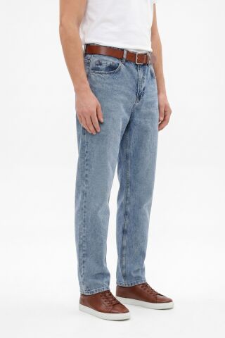 Erkek Baggy Jeans Pantolon BGL-ST05448 BUZ.MAVİ - 30