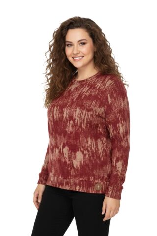 Kadın Sıfıryaka Sweatshirt  BGL-ST05112 KİREMİT - XL
