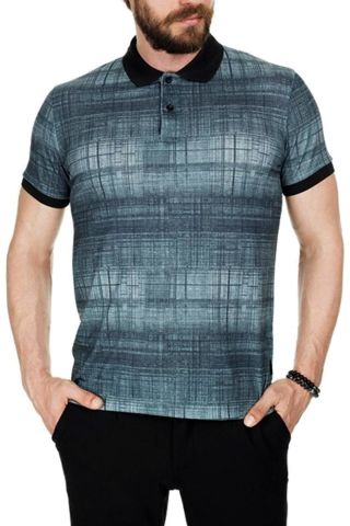 Erkek Polo Yaka Baskılı Tişört BGL-ST00530