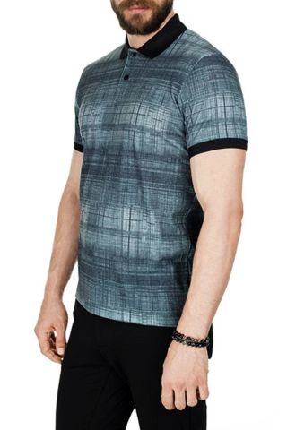 Erkek Polo Yaka Baskılı Tişört BGL-ST00530