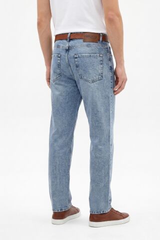 Erkek Baggy Jeans Pantolon BGL-ST05448 BUZ.MAVİ - 31/34
