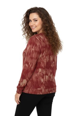 Kadın Sıfıryaka Sweatshirt  BGL-ST05112 KİREMİT - 2XL