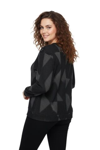 Kadın Sıfıryaka Sweatshirt  BGL-ST05113 SİYAH - M