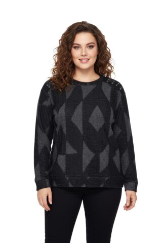 Kadın Sıfıryaka Sweatshirt  BGL-ST05113 SİYAH - M