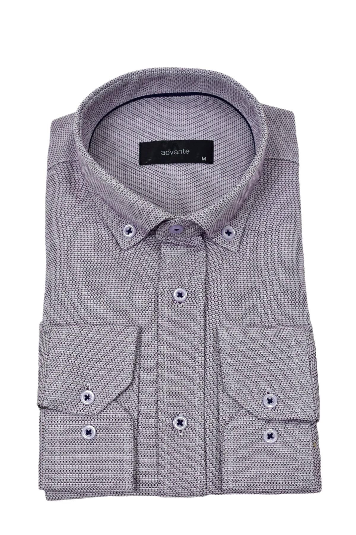 Erkek Klasik Tek Cepli Gömlek BGL-ST03903 MÜRDÜM - XL