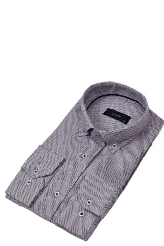 Erkek Klasik Tek Cepli Gömlek BGL-ST03903 MÜRDÜM - XL