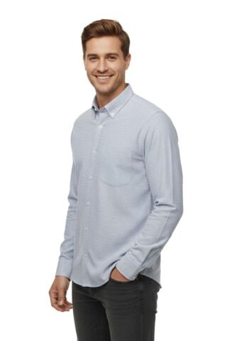 Erkek Klasik Uzun Kol Tek Cepli Gömlek BGL-ST04821