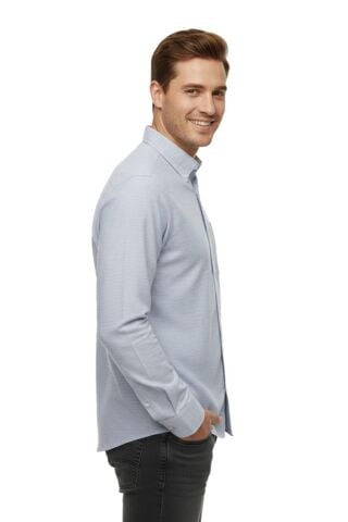 Erkek Klasik Uzun Kol Tek Cepli Gömlek BGL-ST04821