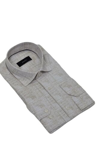 Erkek Klasik Puantiyeli Tek Cepli Gömlek BGL-ST03908