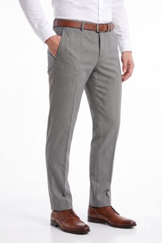 Erkek Regular Kalıp Kumaş Pantolon 2009P BGL-ST05612 GRİ - 44
