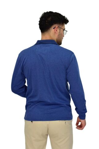 Erkek Mevsimlik Polo Yaka Sweatshirt 6830 BGL-ST04414 İNDİGO - XL