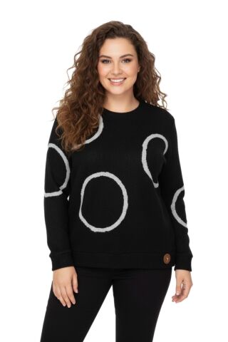 Kadın Sıfıryaka Sweatshirt  BGL-ST05115 ANTRASİT - 2XL