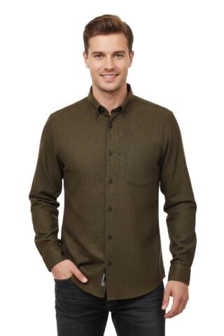 Erkek Kışlık Uzun Kol Tek Cepli Gömlek BGL-ST04820