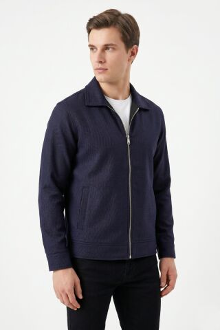 Erkek Mevsimlik Kanvas Spor Mont BGL-ST05464 LACİVERT - 2XL