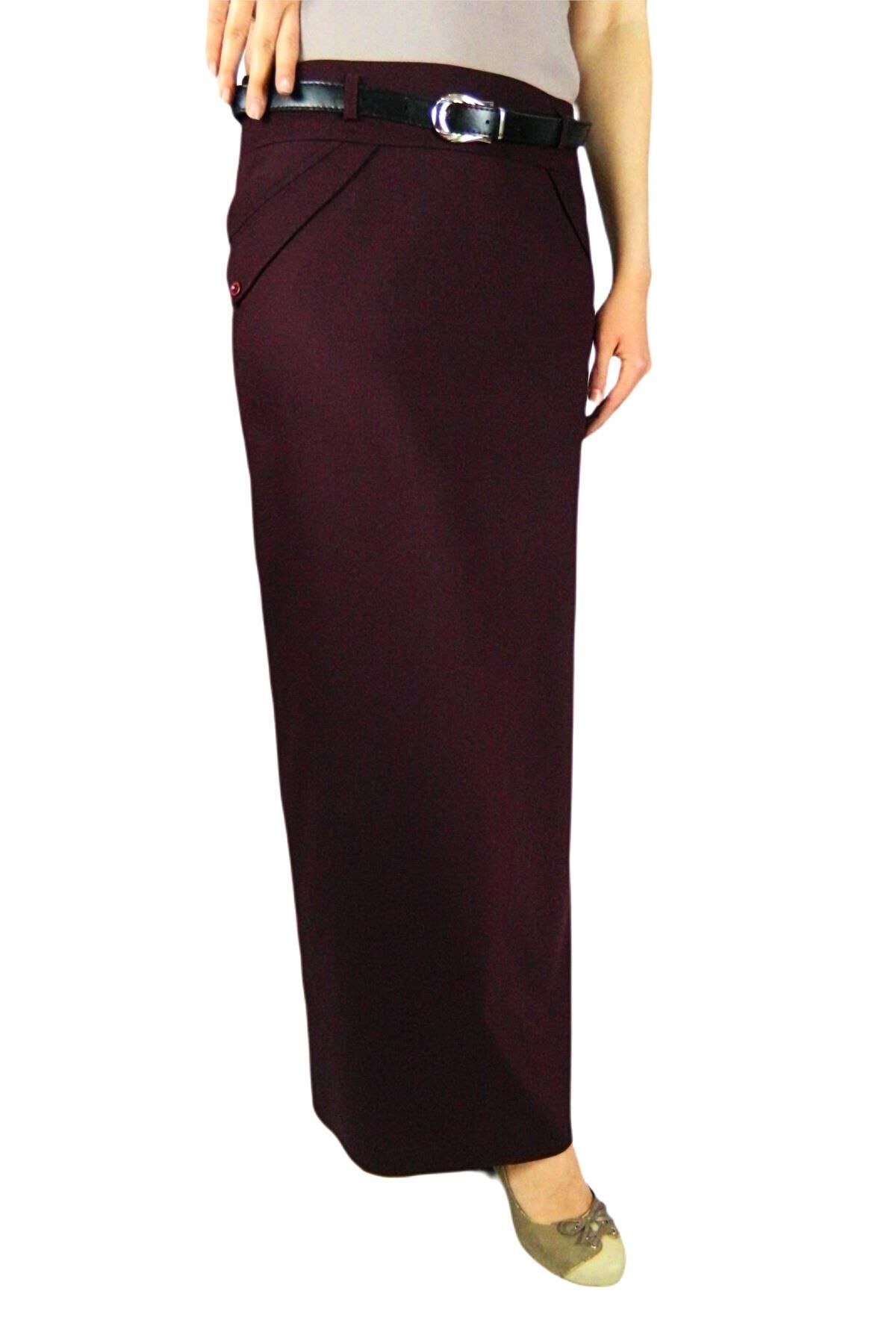Kadın Bordo Uzun Etek GKC5277 BORDO - 38