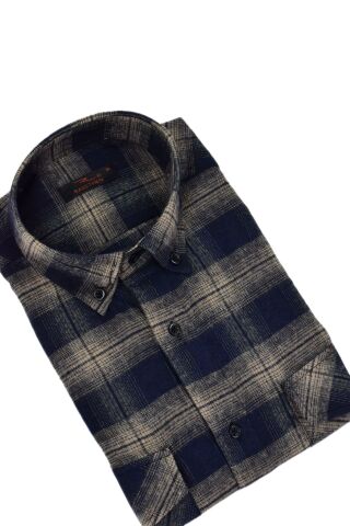 Erkek Pamuklu Kışlık Çift Cep Kapaklı Renk Gömlek BGL-ST03265