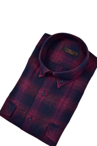 Erkek Pamuklu Kışlık Çift Cep Kapaklı Renk Gömlek BGL-ST03265