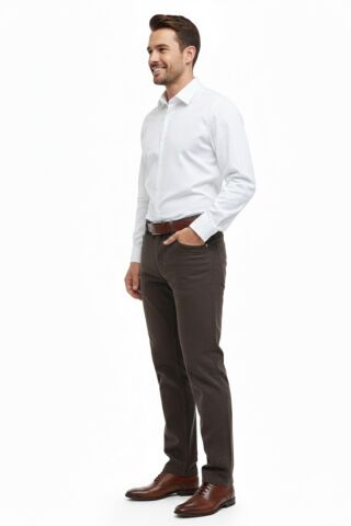 Erkek Regular Fit 5 Cep Kadife Pantolon 320 BGL-ST05054 A.KAHVE - 38