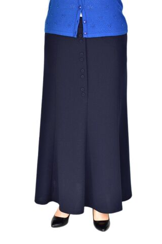 Kadın Kumaş Etek Lastikli Kemer Balık Model BGL-ST03327 FÜME - 46
